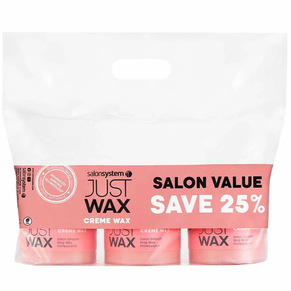 Just Wax Crème Wax Three Pots of 450g