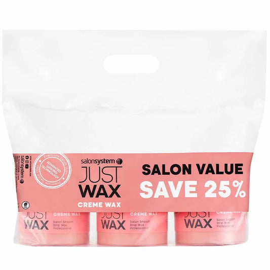 Just Wax Crème Wax Three Pots of 450g