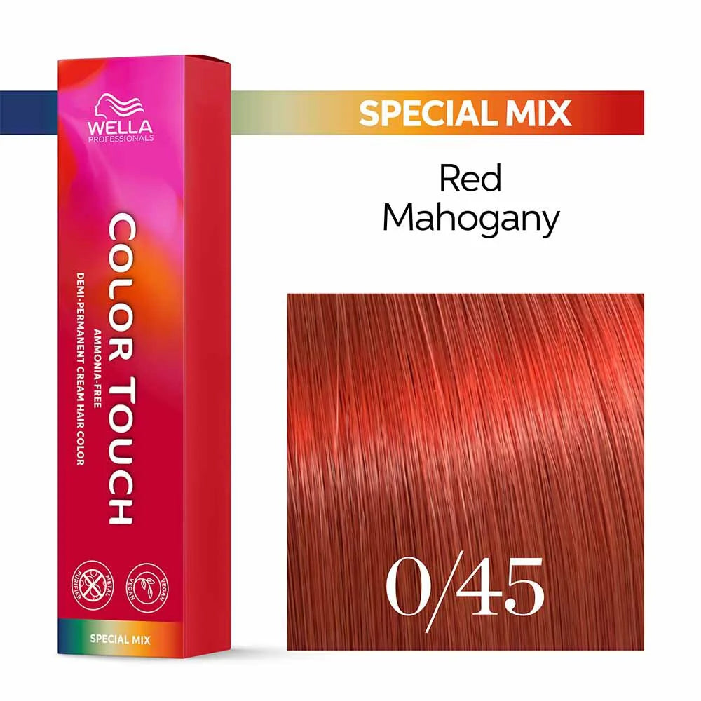 Wella Professionals Color Touch Demi-Permanent Hair Colour - 0/45 Red Mahogany Special Mix 60ml