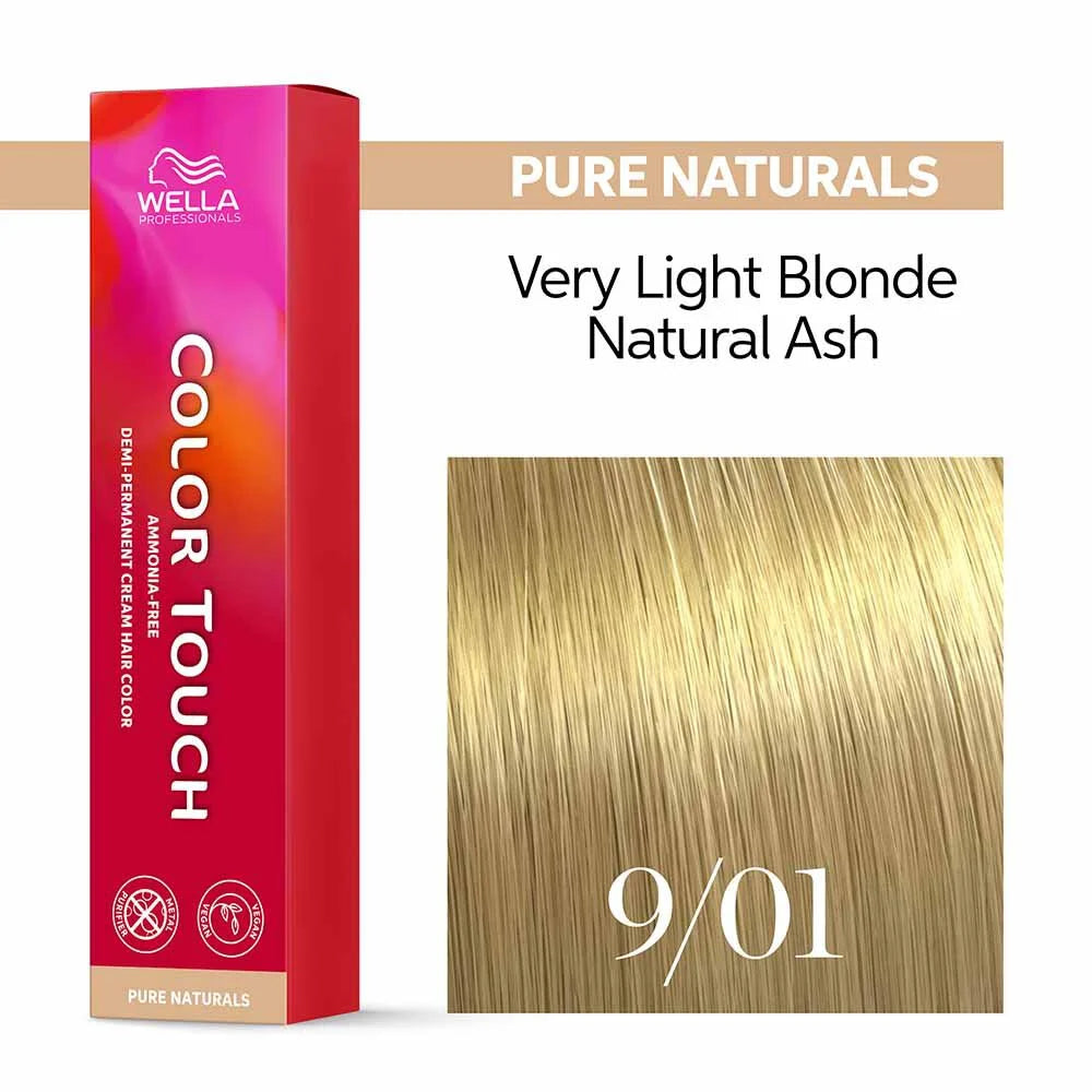 Wella Professionals Color Touch Demi-Permanent Hair Colour Very Light - 9/01 Very Light Blonde Natural Ash