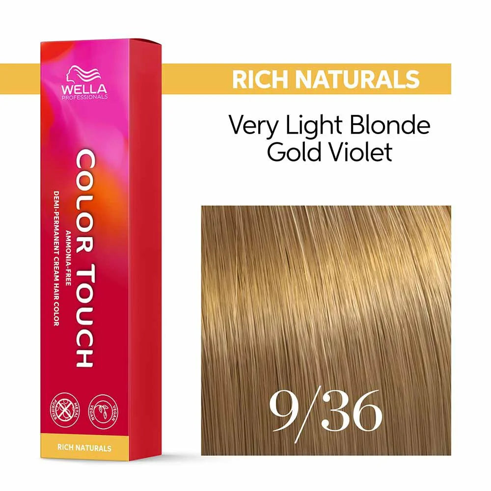Wella Professionals Color Touch Demi-Permanent Hair Colour Very Light - 9/36 Very Light Blonde Gold Violet