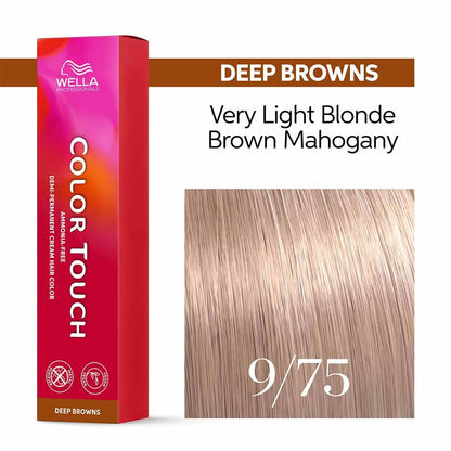 Wella Professionals Color Touch Demi-Permanent Hair Colour Very Light - 9/75 Very Light Blonde Brown Violet