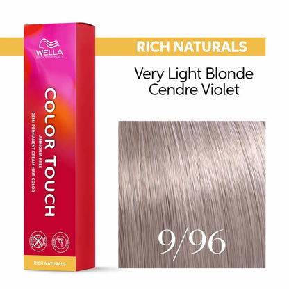 Wella Professionals Color Touch Demi-Permanent Hair Colour Very Light - 9/96 Very Light Blonde Cendre Violet