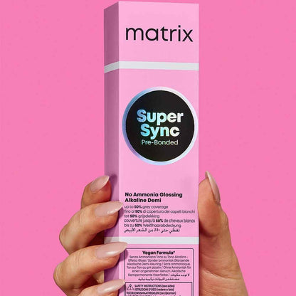 Matrix Super Sync Pre-Bonded Glossing Alkaline Demi-Permanent Hair Colour 6BR Brown Red Warm 90ml