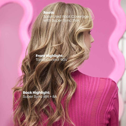 Matrix Super Sync Pre-Bonded Glossing Alkaline Demi-Permanent Hair Colour 9GV Gold Violet Warm 90ml