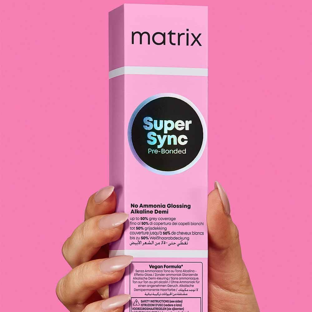 Matrix Super Sync Pre-Bonded Glossing Alkaline Demi-Permanent Hair Colour 8V Violet Cool 90ml