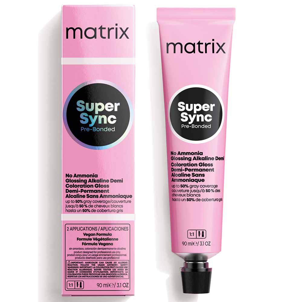 Matrix Super Sync Pre-Bonded Glossing Alkaline Demi-Permanent Hair Colour 10P Pearl Cool 90ml