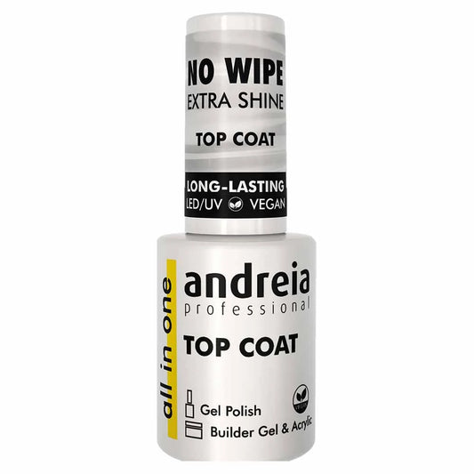 Andreia Professional All In One No Wipe Top Coat, 10.5ml