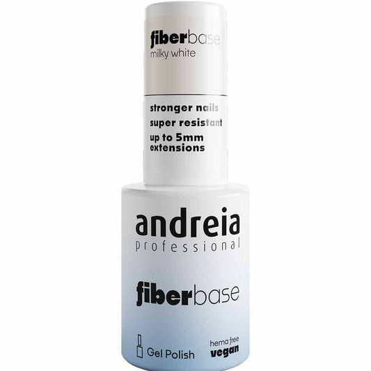 Andreia Professional Fiber Base Milky White - Base Coat With Fibers, 10.5ml