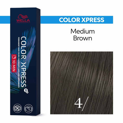 Wella Professionals Color Xpress Permanent Hair Colour - Medium Brown 4/ 60ml