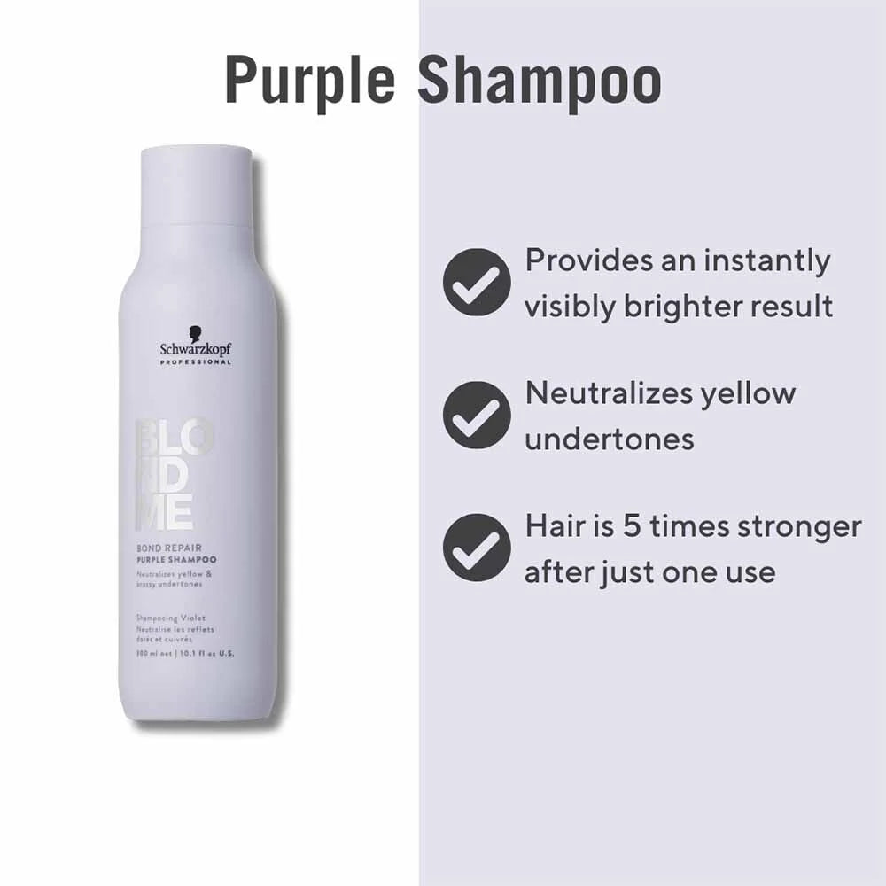 Schwarzkopf Professional BlondMe Bond Repair Purple Shampoo - 300ml