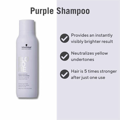 Schwarzkopf Professional BlondMe Bond Repair Purple Shampoo - 300ml