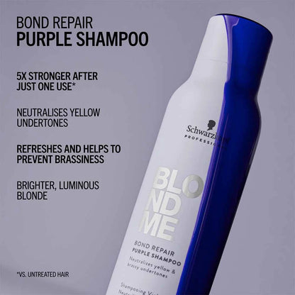 Schwarzkopf Professional BlondMe Bond Repair Purple Shampoo - 300ml