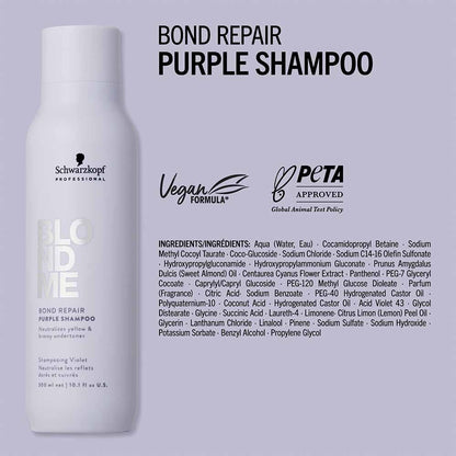 Schwarzkopf Professional BlondMe Bond Repair Purple Shampoo - 300ml