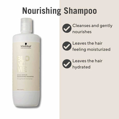 Schwarzkopf Professional BlondMe Bond Repair Nourishing Shampoo - 1 Litre