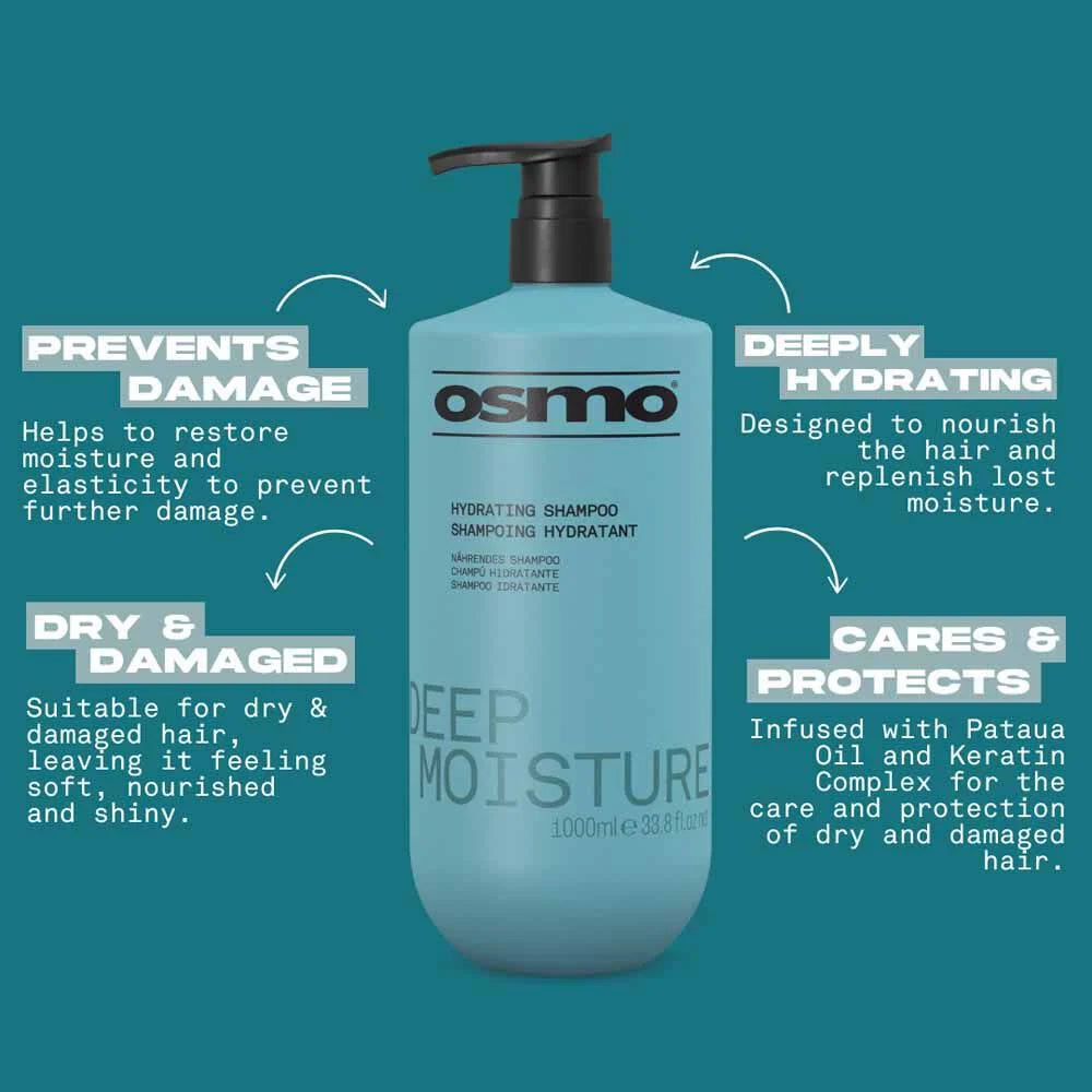 Osmo Deep Moisture Hydrating Shampoo - 1 Litre