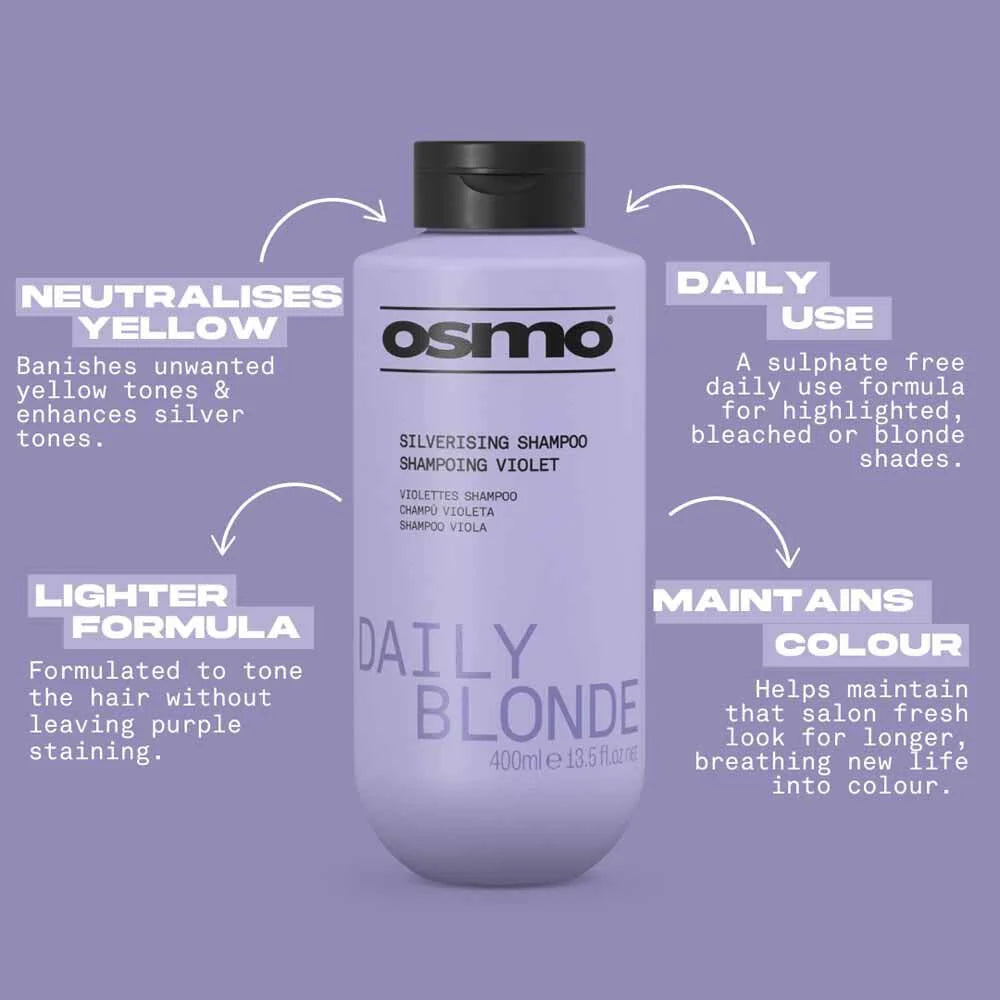 Osmo Daily Blonde Silverising Blue Shampoo - 400ml
