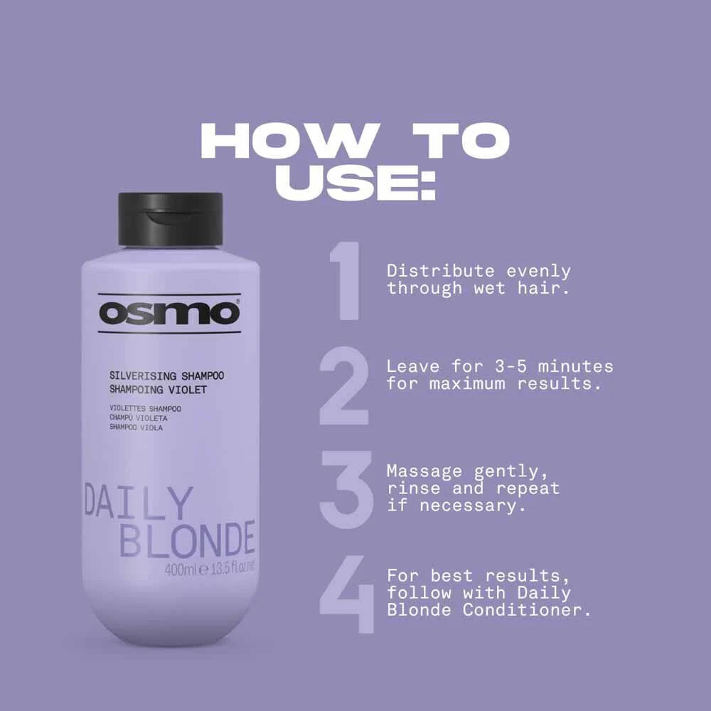 Osmo Daily Blonde Silverising Blue Shampoo - 400ml