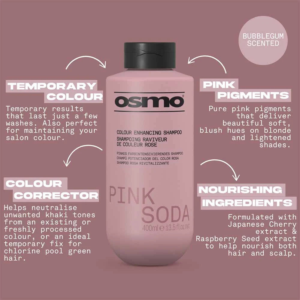 Osmo Pink Soda Colour Enhancing Shampoo - 400ml