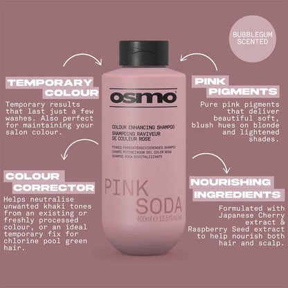 Osmo Pink Soda Colour Enhancing Shampoo - 400ml