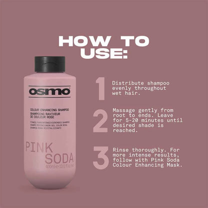 Osmo Pink Soda Colour Enhancing Shampoo - 400ml
