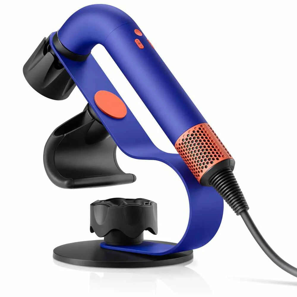 Dyson Supersonic r™ Hairdryer Display Stand With Hair Dryer On As An Example
