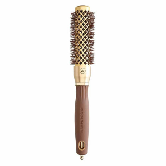 Olivia Garden Expert Blowout Round Hair Brush Shine Gold & Brown 25mm