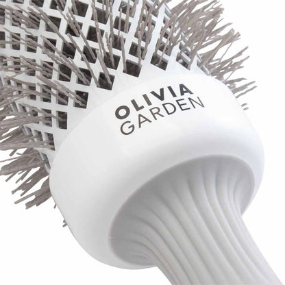 Olivia Garden Expert Blowout Round Hair Brush Speed White & Grey 45mm
