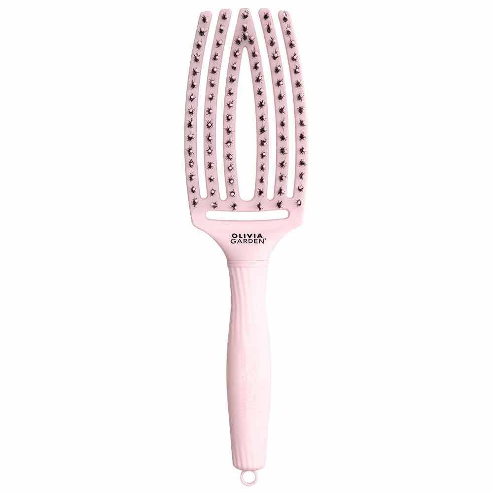 Olivia Garden Care Ionic Fingerbrush Hair Brush - Pastel Pink