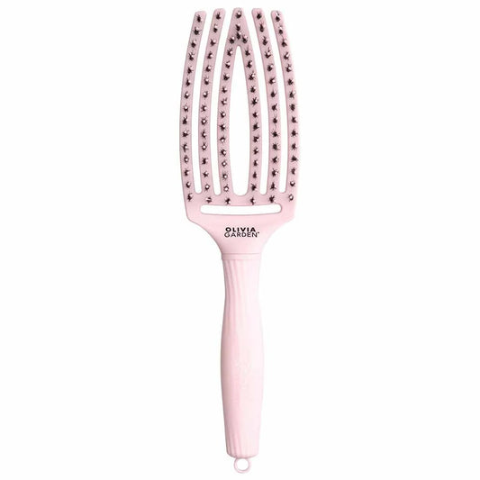 Olivia Garden Care Ionic Fingerbrush Hair Brush - Pastel Pink