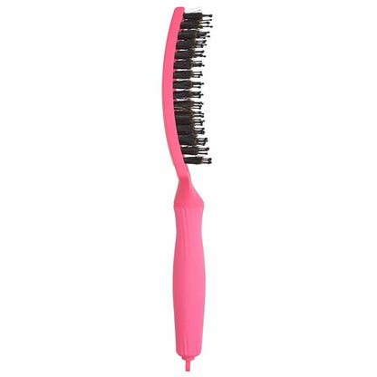 Olivia Garden Care Ionic Fingerbrush Hair Brush - Hot Pink