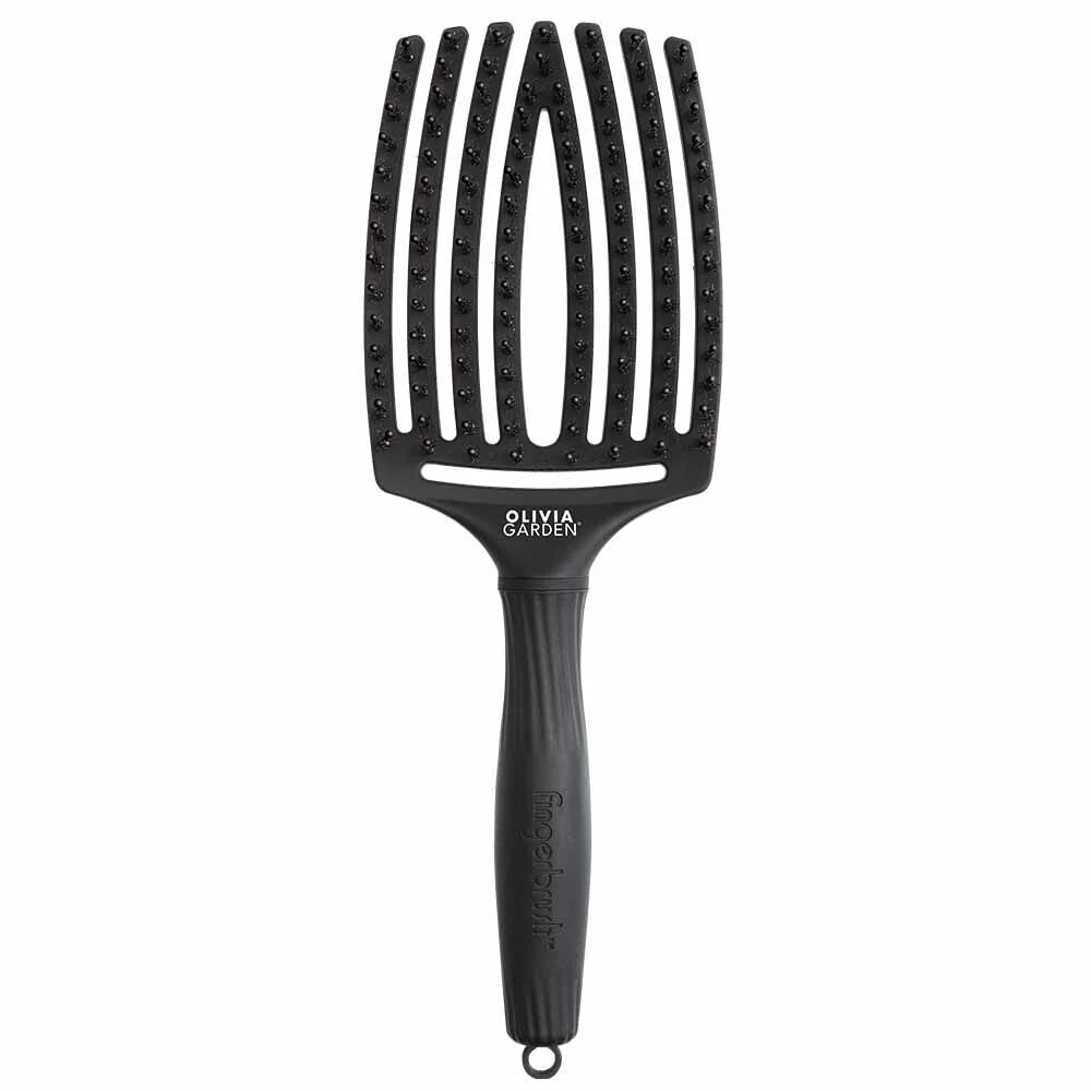 Olivia Garden Care Ionic Fingerbrush Hair Brush - Large Black