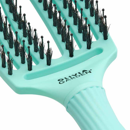 Olivia Garden Care Ionic Fingerbrush Hair Brush - Mint Green