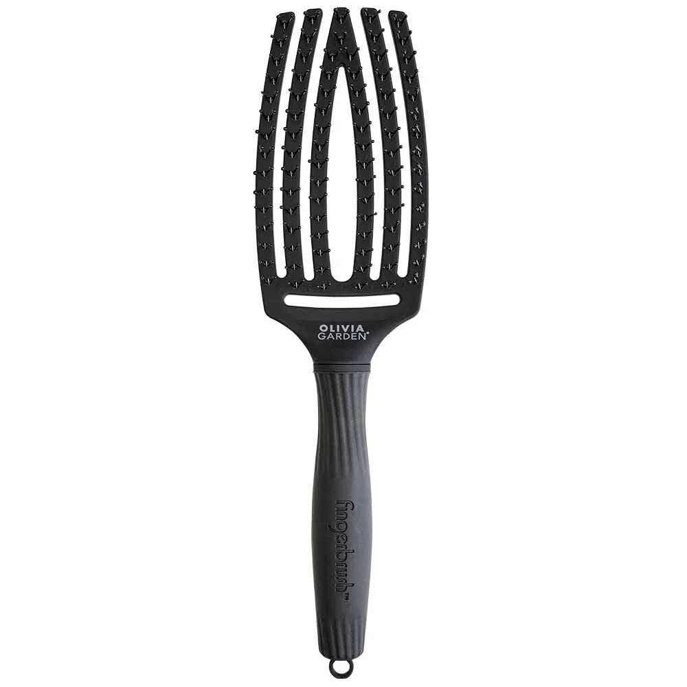 Olivia Garden Care Ionic Fingerbrush Hair Brush - Black