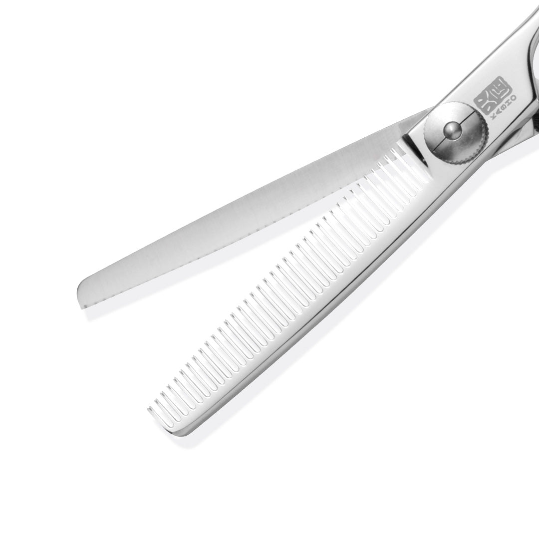 Kasho Design Master Series 6in 38 Teeth offset texturiser scissor