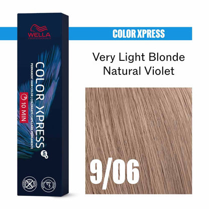 Wella Professionals Color Xpress Permanent Hair Colour - Very Light Blonde Natural Violet 9/06 60ml