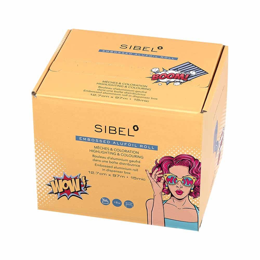 Sibel PopArt Embossed Alufoil Roll, 12.7x97m