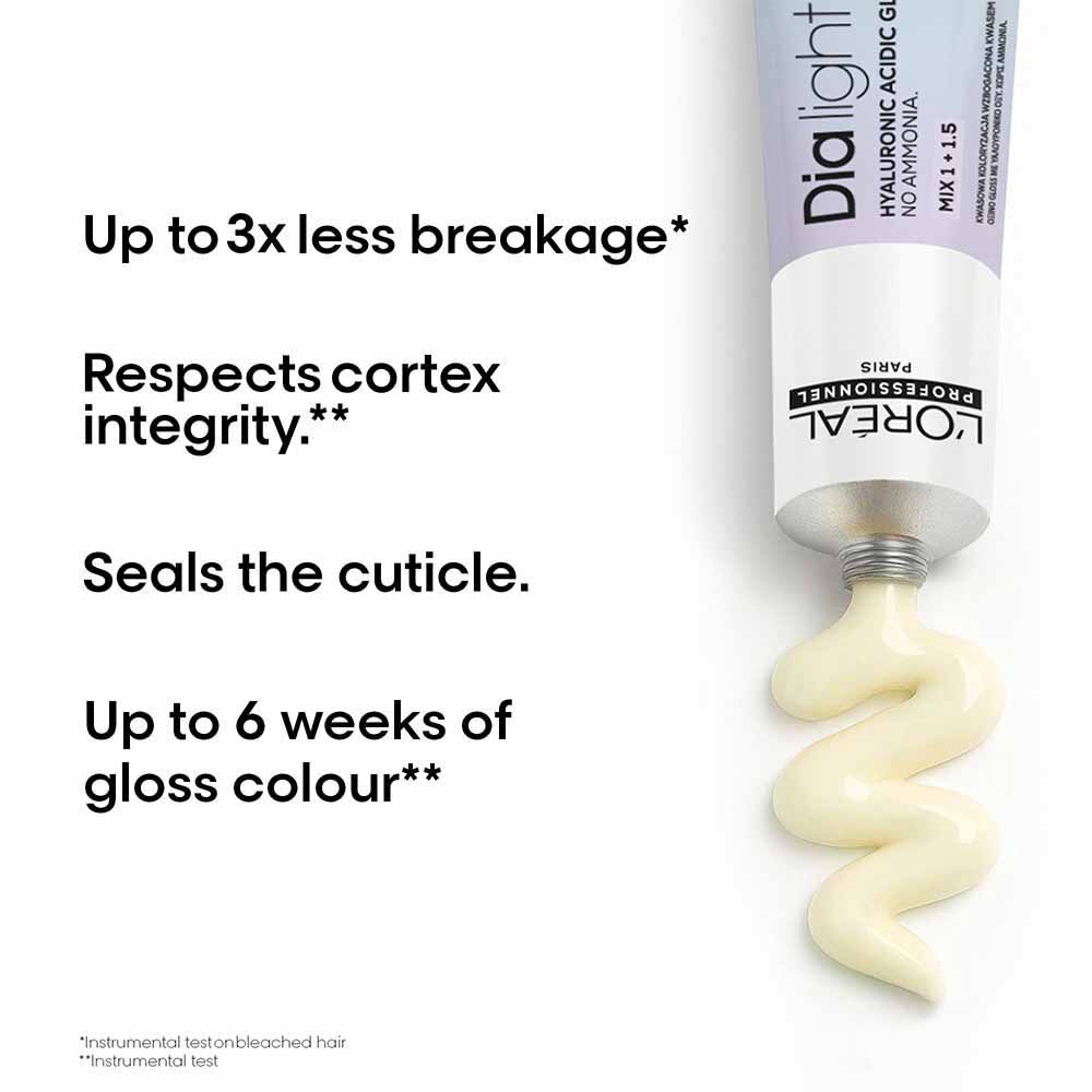 L'Oréal Professionnel Dia light Demi Permanent, Hyaluronic Acidic Gloss Colour 6.34 60ml