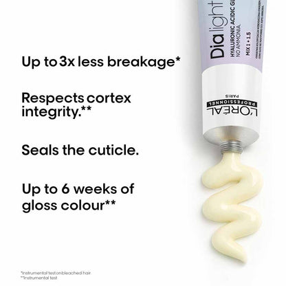 L'Oréal Professionnel Dia light Demi Permanent, Hyaluronic Acidic Gloss Colour 6.34 60ml