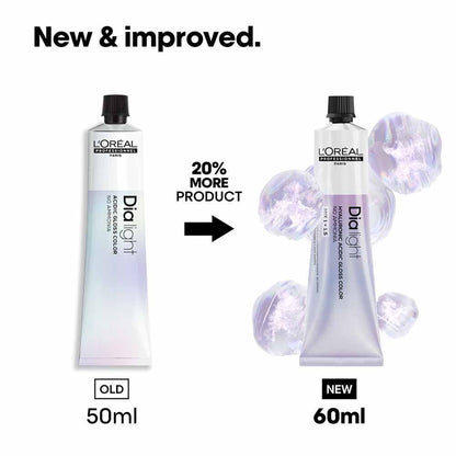 L'Oréal Professionnel Dia light Demi Permanent, Hyaluronic Acidic Gloss Colour 6.34 60ml