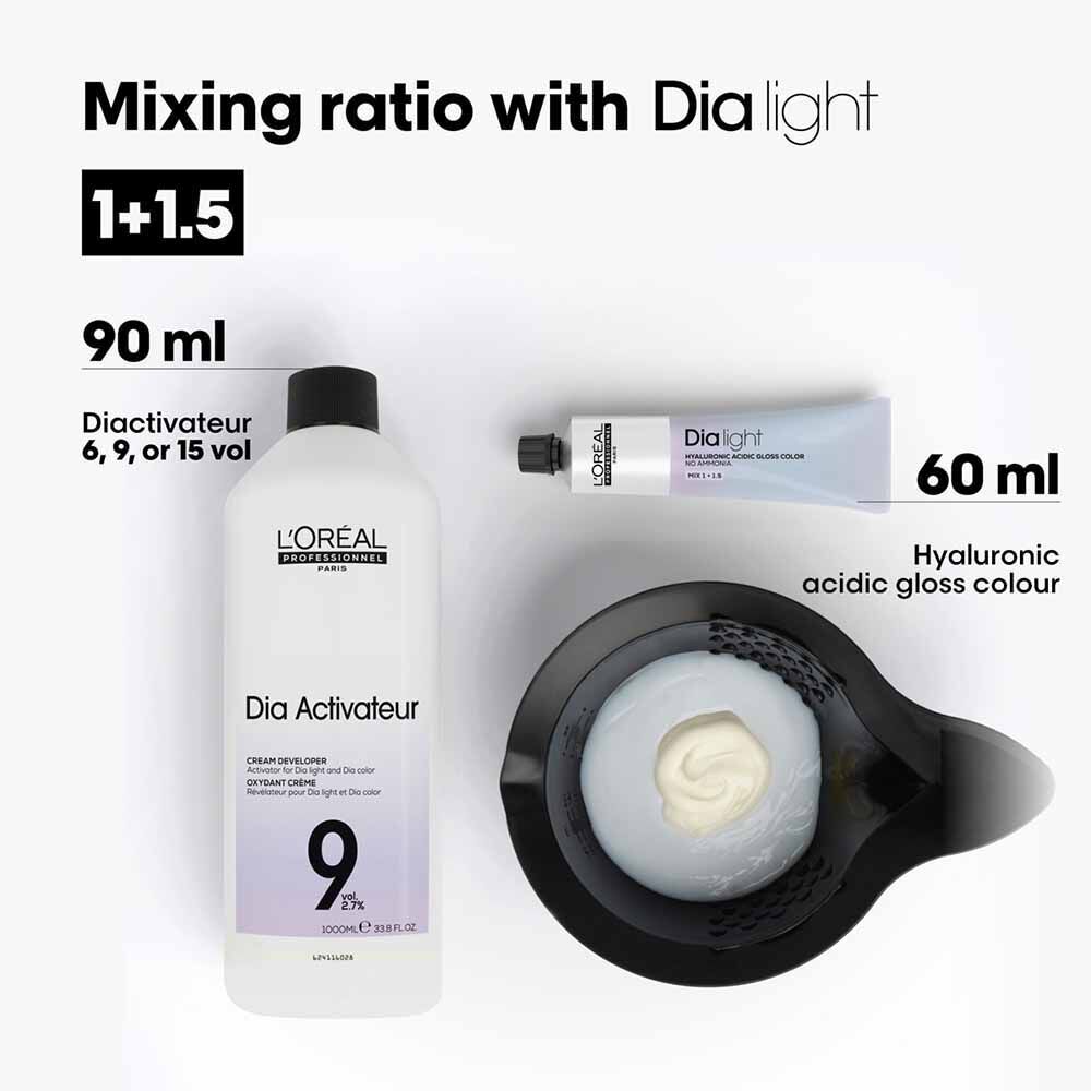 L'Oréal Professionnel Dia light Demi Permanent, Hyaluronic Acidic Gloss Colour 6.34 60ml