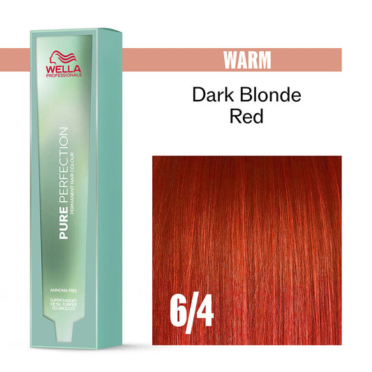 Wella Professionals Pure Perfection Ammonia Free Permanent Hair Colour - Dark Blonde Red .6/4 60Ml