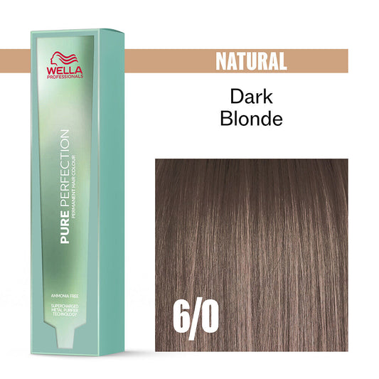 Wella Professionals Pure Perfection Ammonia Free Permanent Hair Colour - Dark Blonde 6/0 60Ml