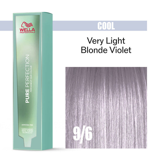 Wella Professionals Pure Perfection Ammonia Free Permanent Hair Colour - 9/6 Very Light Blonde Violet 60ml