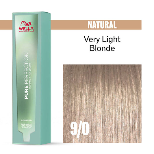 Wella Professionals Pure Perfection Ammonia Free Permanent Hair Colour - 9/0 Very Light Blonde 60ml