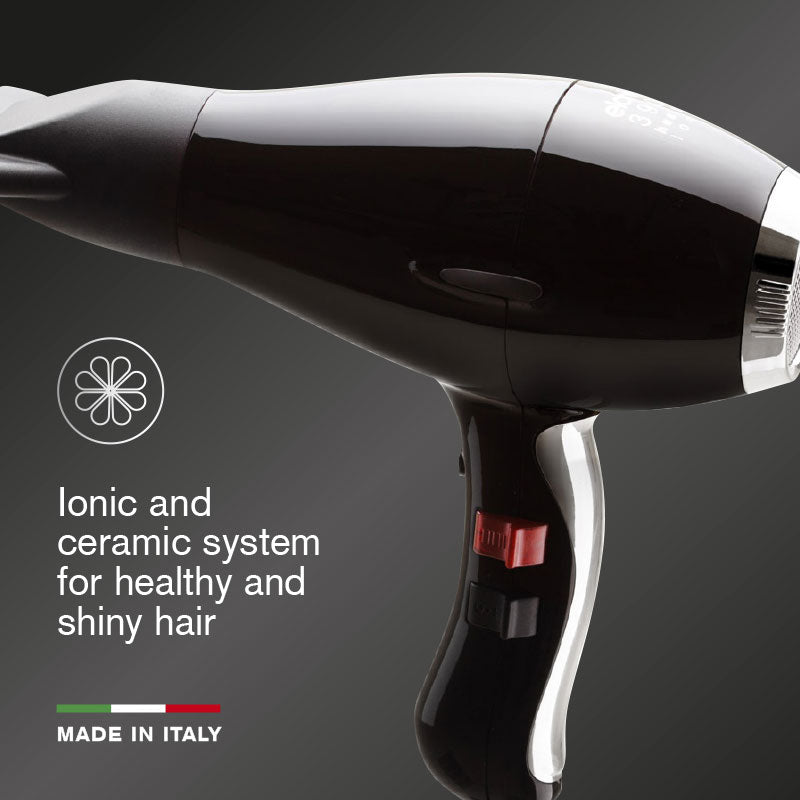 Elchim 3900 Healthy Ionic Hairdryer Black and Silver
