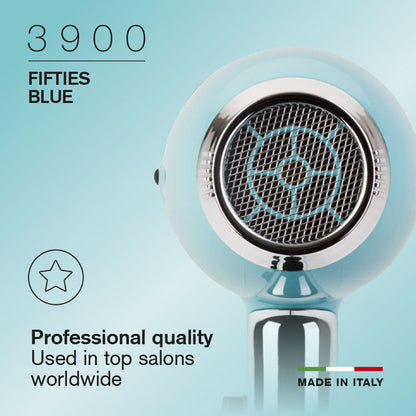 Elchim 3900 Light Ionic Ceramic Fifties Blue Hairdryer