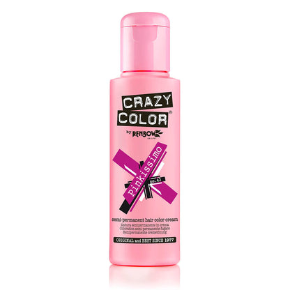Crazy Color Semi Permanent Vegan Hair Colour Cream - Pinkissimo 42 - 100ml