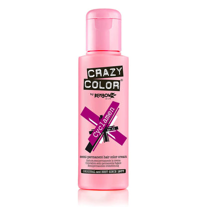 Crazy Color Semi Permanent Vegan Hair Colour Cream - Cyclamen 41 - 100ml