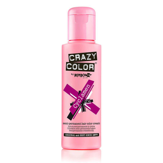 Crazy Color Semi Permanent Vegan Hair Colour Cream - Cyclamen 41 - 100ml